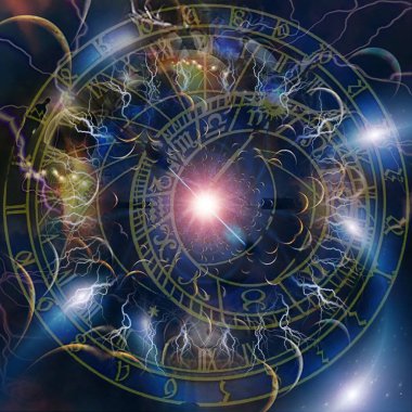 Zodiac saat kolajı. 3B görüntüleme