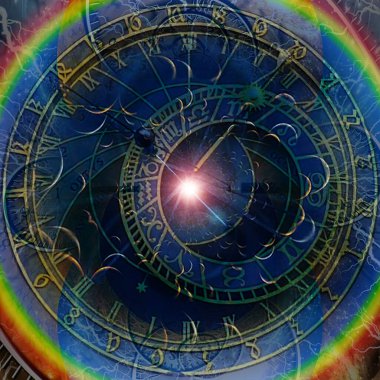 Zodiac saat kolajı. 3B görüntüleme