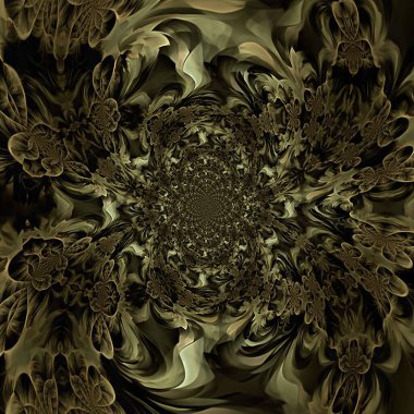 Soyut fraktal. Modern sanat. 3B görüntüleme