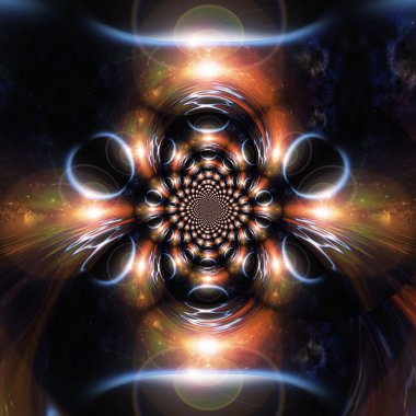 Gezegenlerin fraktali. Soyut aynalı fraktal
