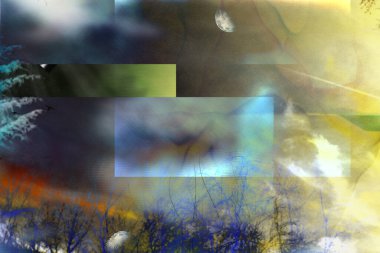 Modern soyut doğa. 3B görüntüleme