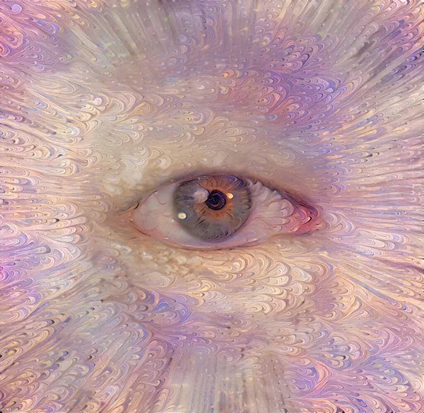 Human Eye Abstract Painting Rendering — Stock Photo, Image