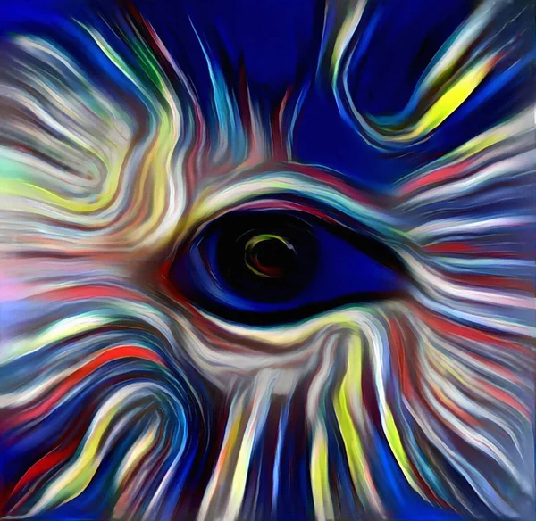 Ojo Humano Pintura Abstracta Renderizado —  Fotos de Stock