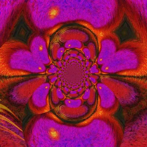 Абстрактный Фрактал Фиолетового Цвета Рендеринг — стоковое фото
