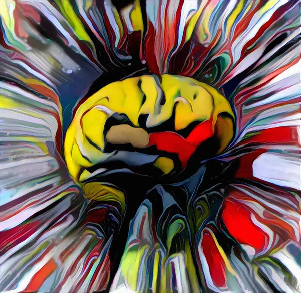 Människans Hjärna Abstrakt Rendering — Stockfoto