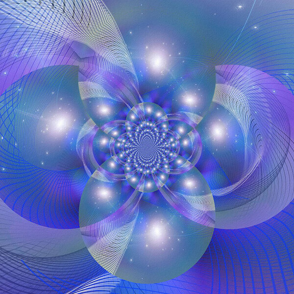 Abstract in blue purple colors. 3D rendering