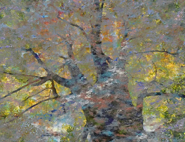 Färgglada Abstrakt Träd Rendering — Stockfoto