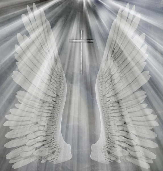 Des Ailes Anges Lumière Rendu — Photo