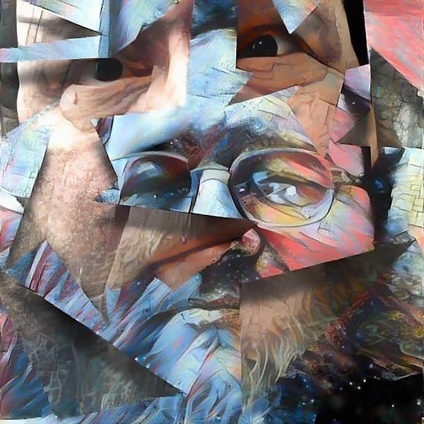 抽象的な男の顔 3Dレンダリング — ストック写真