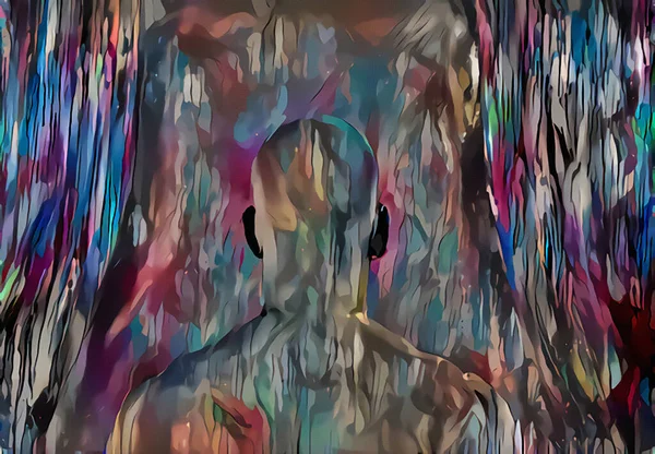 Lukisan Manusia Abstrak Perender — Stok Foto