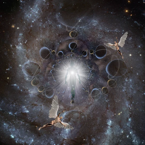 Soul Angels Space Rendering — Stock Photo, Image