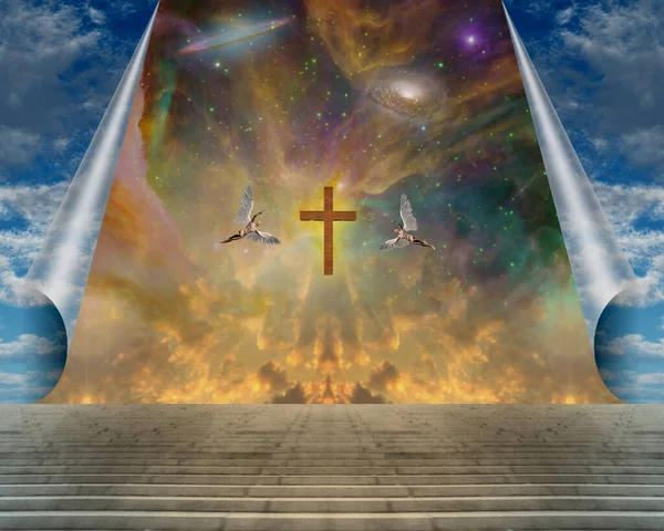 Angels Vivid Surreal Sky Rendering — Stock Photo, Image