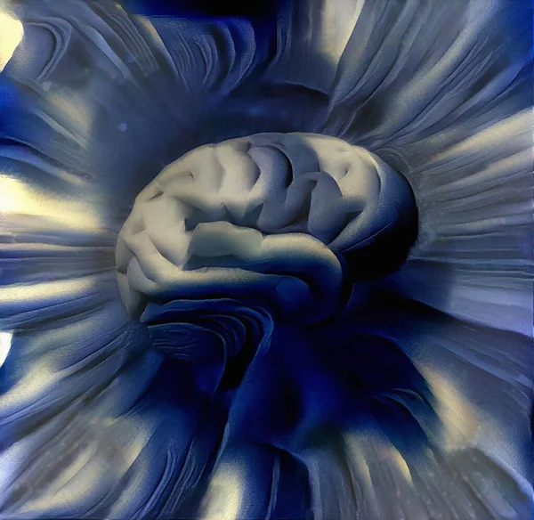 Abstrakt Målning Mänsklig Hjärna Rendering — Stockfoto