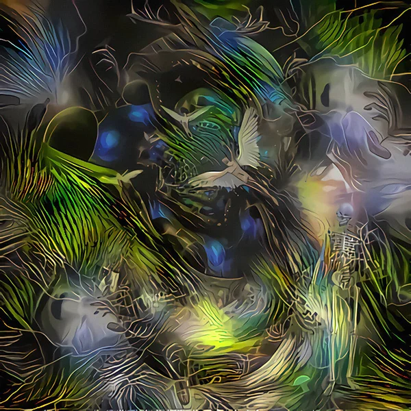 Vortex Des Anges Peinture Abstraite Rendu — Photo