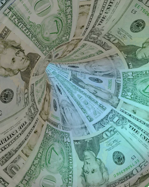 概念芸術 米ドルのトンネル 3Dレンダリング — ストック写真