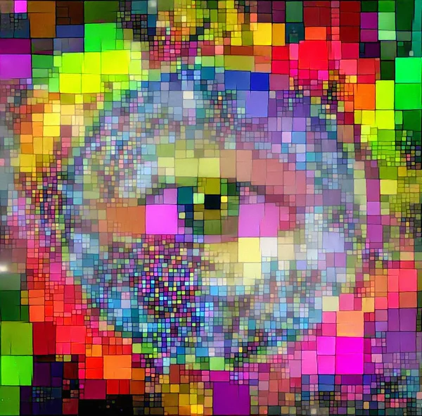 Human Eye Abstract Painting Rendering — Stock Photo, Image