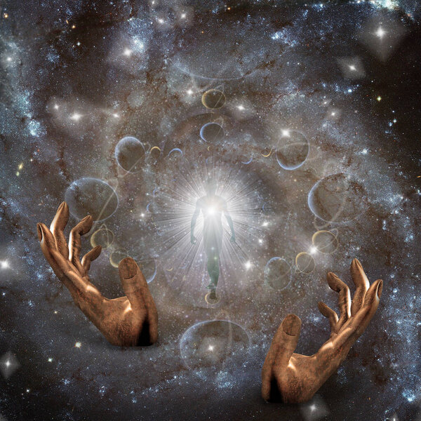 Eternal spirit in space. 3D rendering