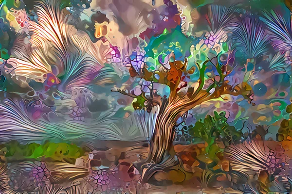 Die Seelen Der Bäume Rendering — Stockfoto