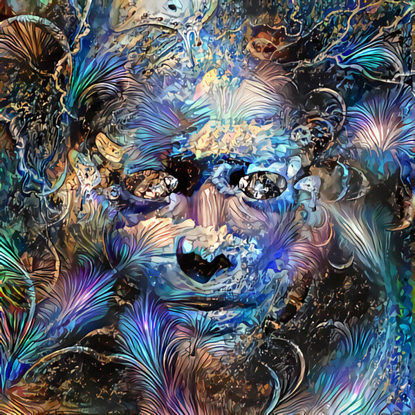 Digital abstract art painting. 3D rendering