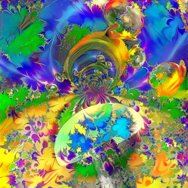 Hallucinogene Paddenstoel Abstracte Kunst Weergave — Stockfoto