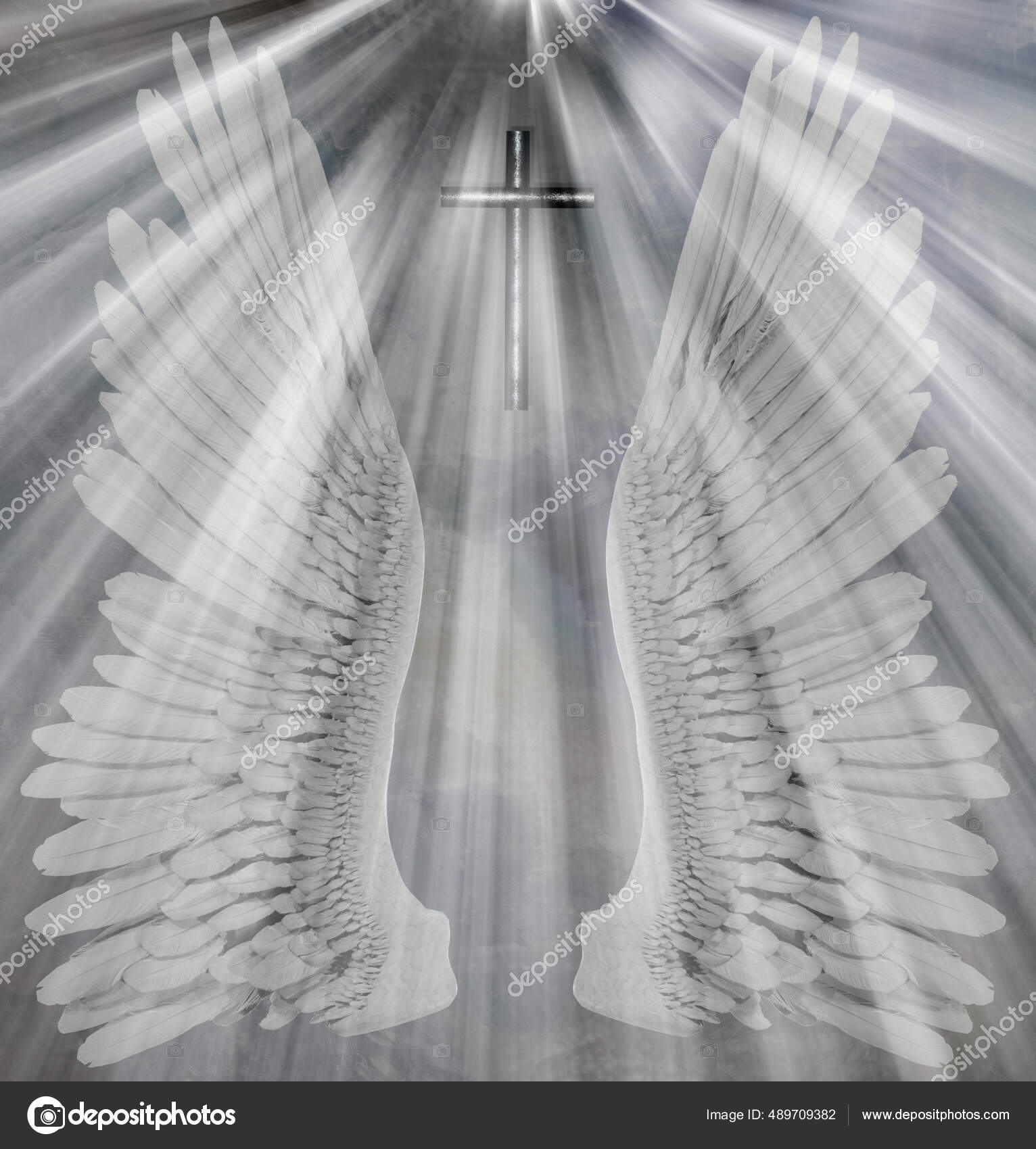 Stairway to Heaven Angel Wings Backdrop Church Christian