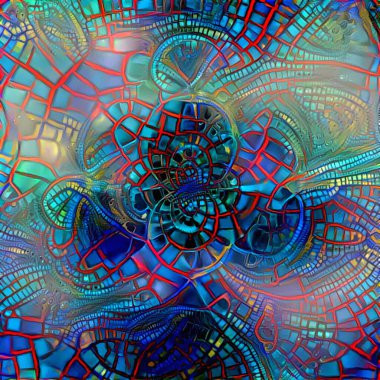 Dijital soyut resim. 3B görüntüleme