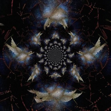 Beyaz kanatlar fraktal. 3B görüntüleme