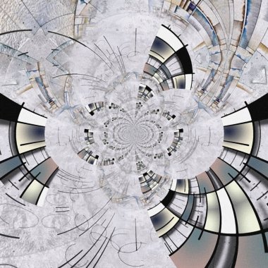 Soyut fraktal. Geometrik biçimler ve çizgiler. 3B görüntüleme