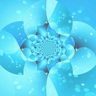 Yumuşak mavili fraktal. 3B görüntüleme