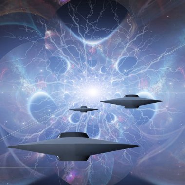 Uzay geçidinde uçan daireler