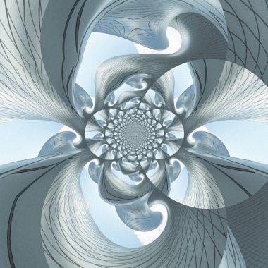 Çağdaş mimari. Soyut fraktal. 3B görüntüleme