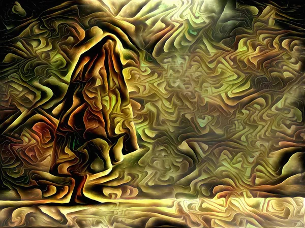 Digitale Abstracte Kunst Schilderen Weergave — Stockfoto