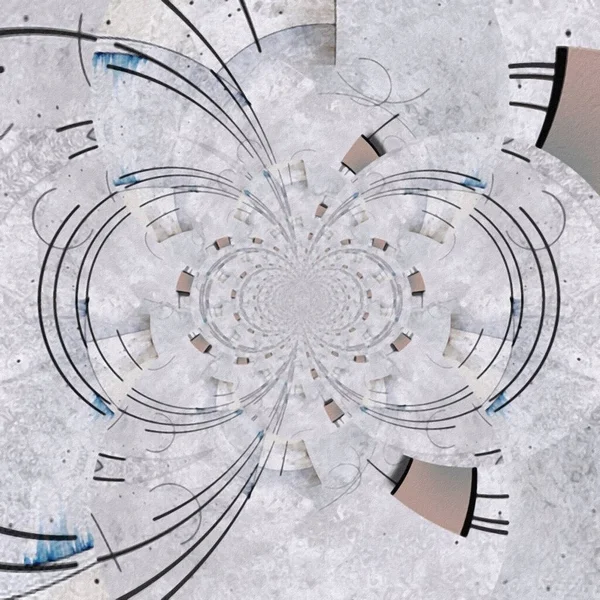 Soyut fraktal. Geometrik biçimler ve çizgiler. 3B görüntüleme