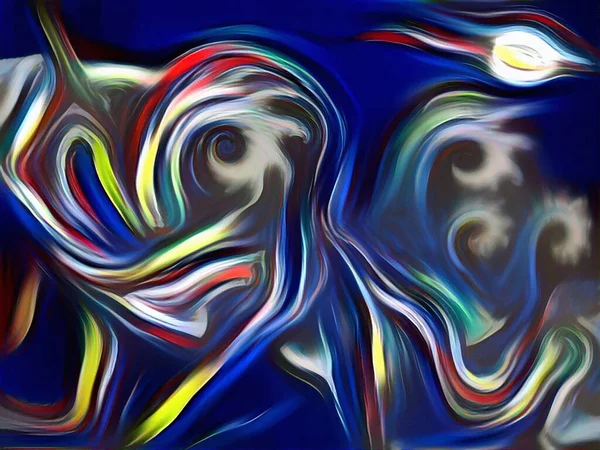 Digital Abstract Art Painting Rendering — Stock Photo, Image
