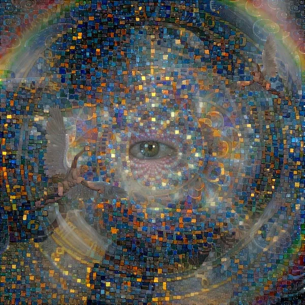 Mystisches Auge Abstrakte Malerei Moderne Digitale Kunst — Stockfoto