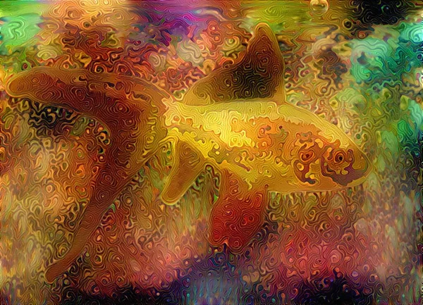 Fish Colorful Abstract Rendering — Stock Photo, Image