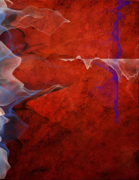 Легкая Жидкость Абстрактный Дым Красном Фоне Рендеринг — стоковое фото