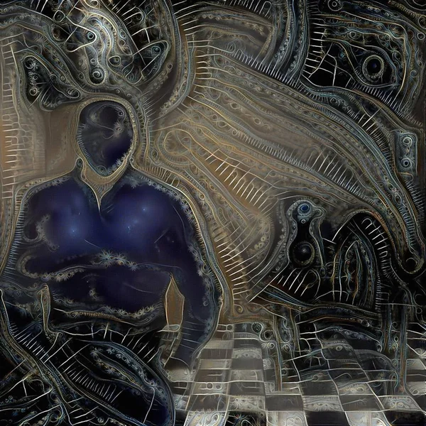 Soyut sanat. Dijital resim. 3B görüntüleme