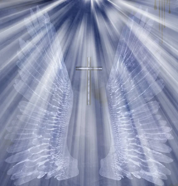 Skrzydła Aniołów Światło Renderowanie — Zdjęcie stockowe