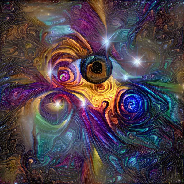 Mystické Oko Abstraktní Vykreslování — Stock fotografie