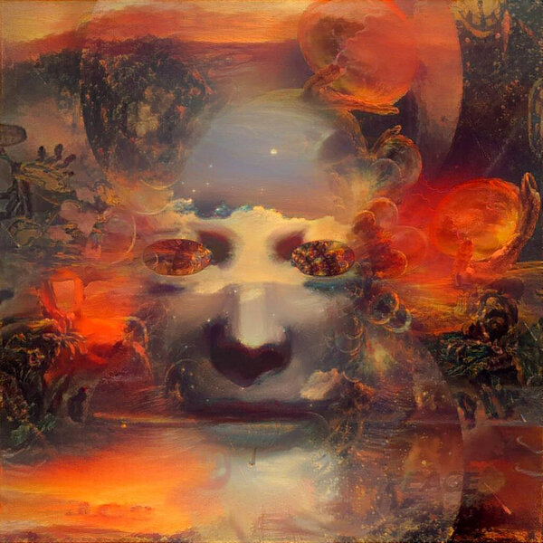 Mask of mystery. Abstract art