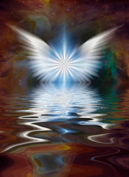 Winged Holy Light Rendering — Stock Photo, Image