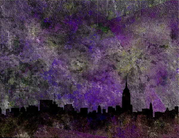 Нью Йоркська Панорама Сучасне Абстрактне Мистецтво — стокове фото