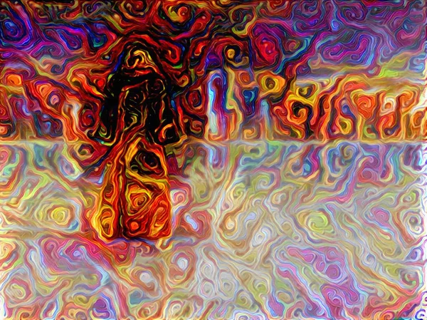 Abstracte Kunst Digitaal Schilderen Weergave — Stockfoto