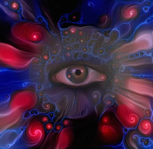 人間の目 抽象画 3Dレンダリング — ストック写真