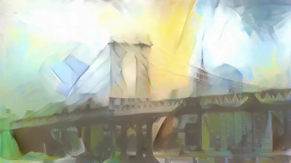 สะพานบร นเป นนามธรรม การแสดงผล — ภาพถ่ายสต็อก