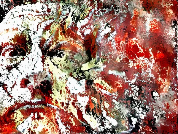 Abstract Schilderen Man Portret Weergave — Stockfoto