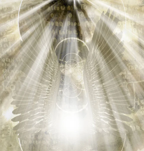 Skrzydła Aniołów Światło Renderowanie — Zdjęcie stockowe