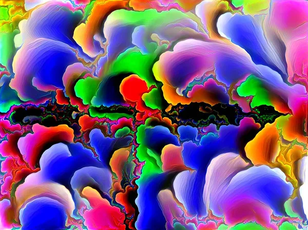 Pintura Abstracta Colorida Renderizado — Foto de Stock