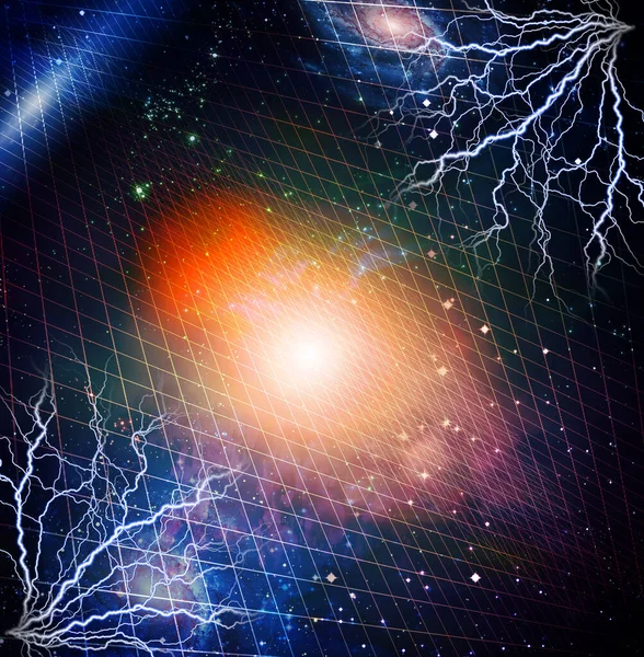 Energia Kitörés Űrben — Stock Fotó
